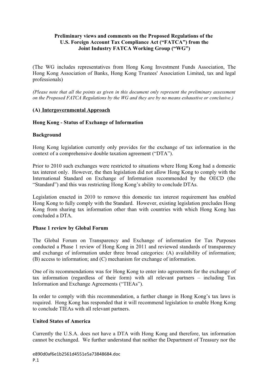 Pwc, and KPMG and ,Dechert and HKTA Comments 28 February 2012