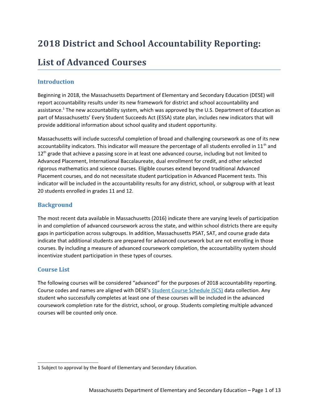 Accountability Advanced Courses