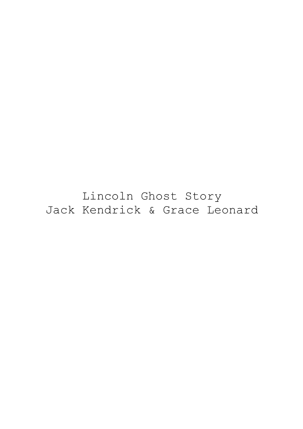 Jack Kendrick & Grace Leonard