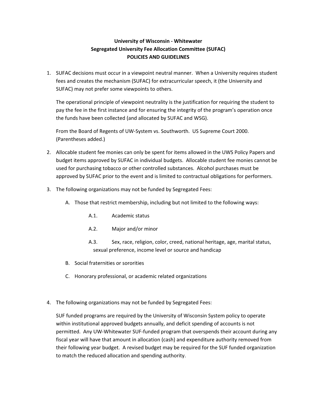 Segregated University Fee Allocation Committee (SUFAC)