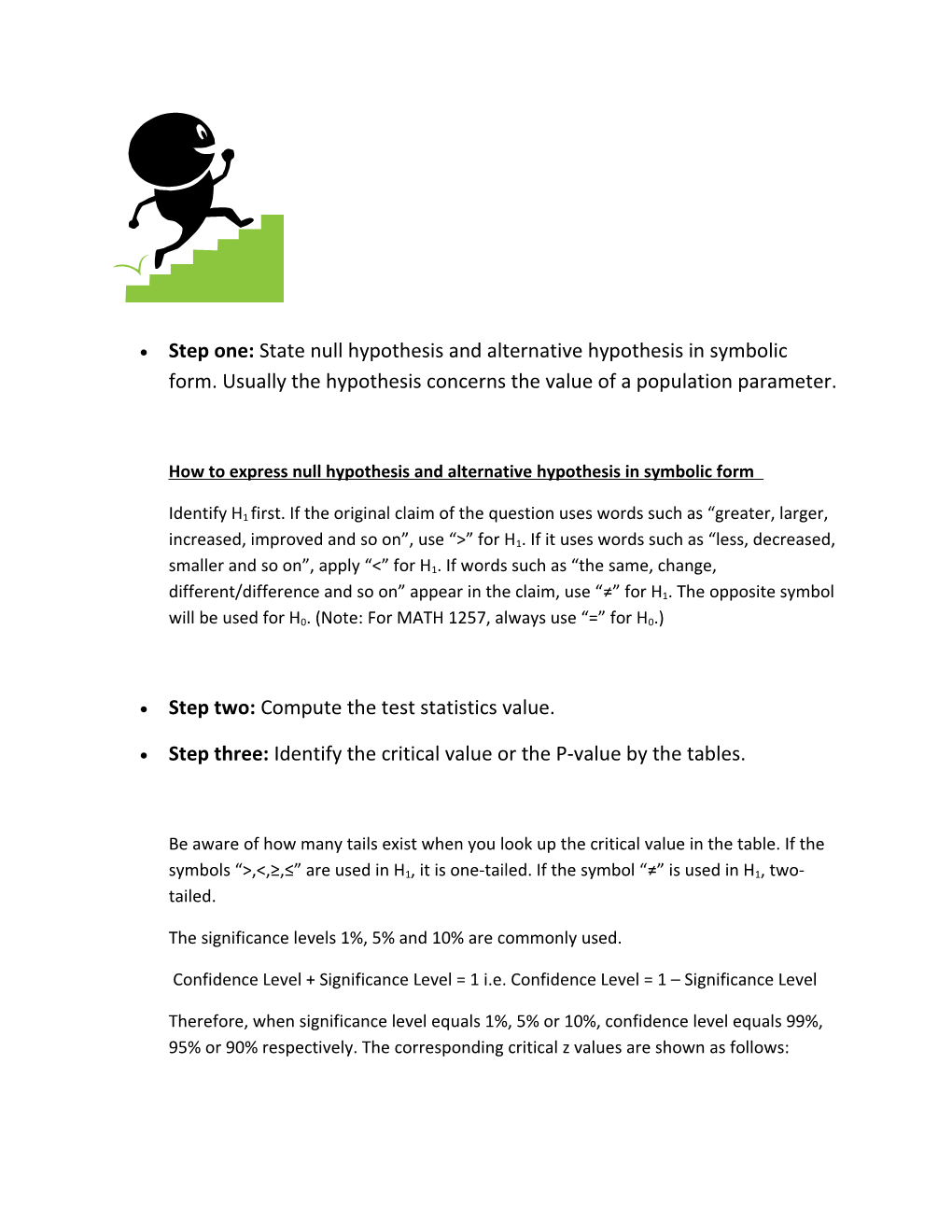 How to Express Null Hypothesis and Alternative Hypothesis in Symbolic Form