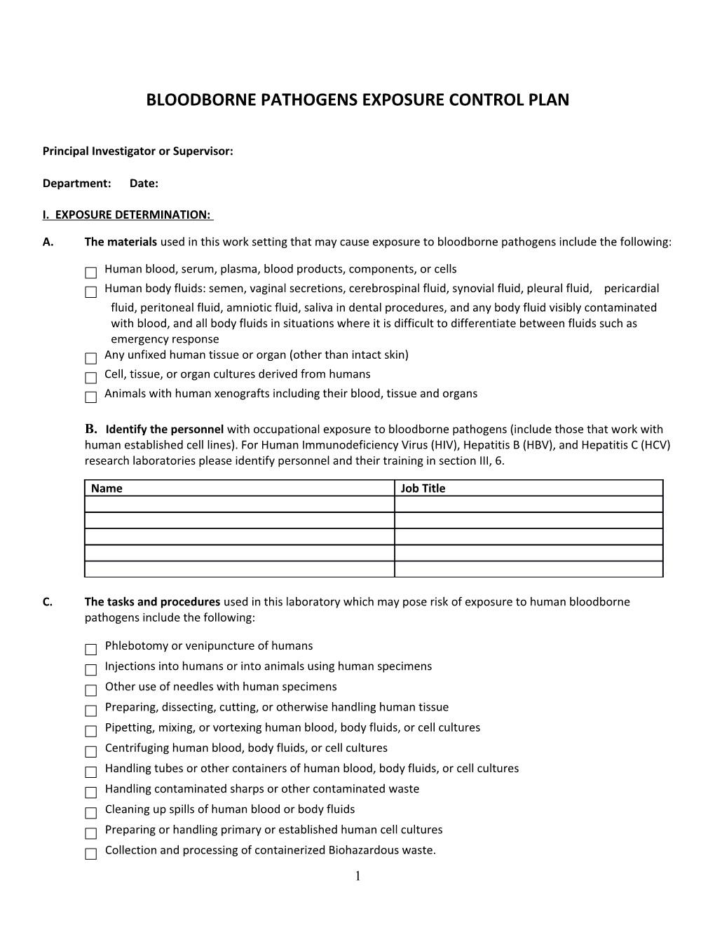 University of California at San Diego Laboratory Template for The