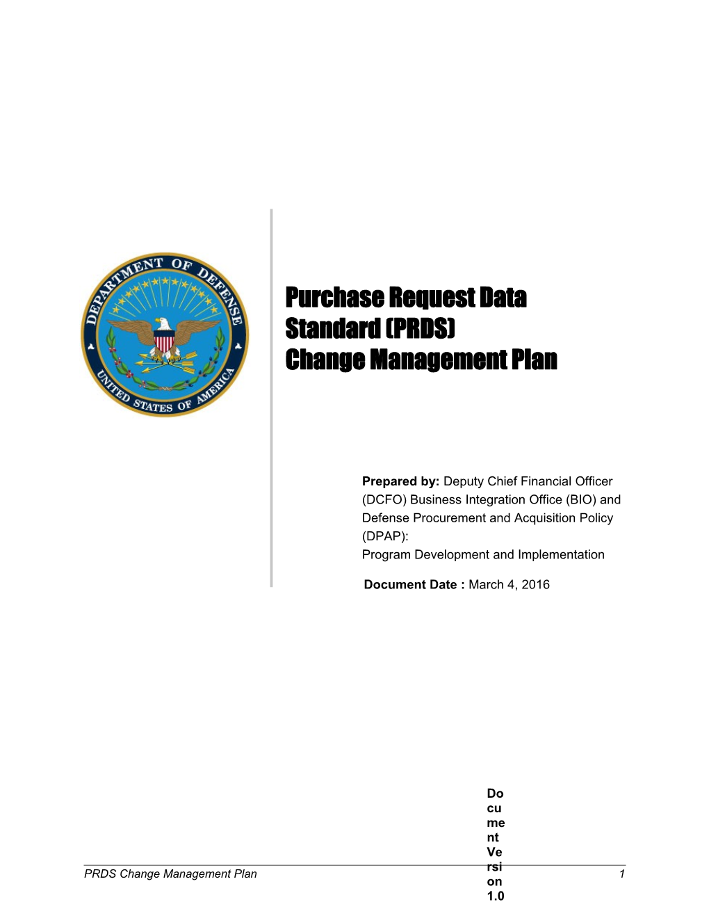 Procurement Data Standard (PDS)