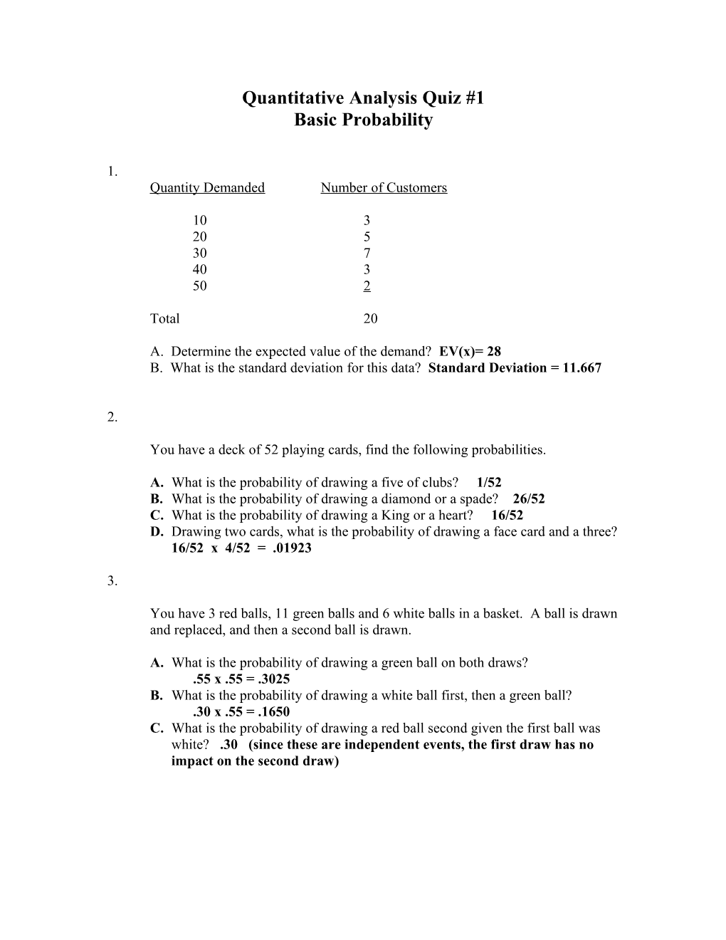 Quantitative Analysis Quiz #1
