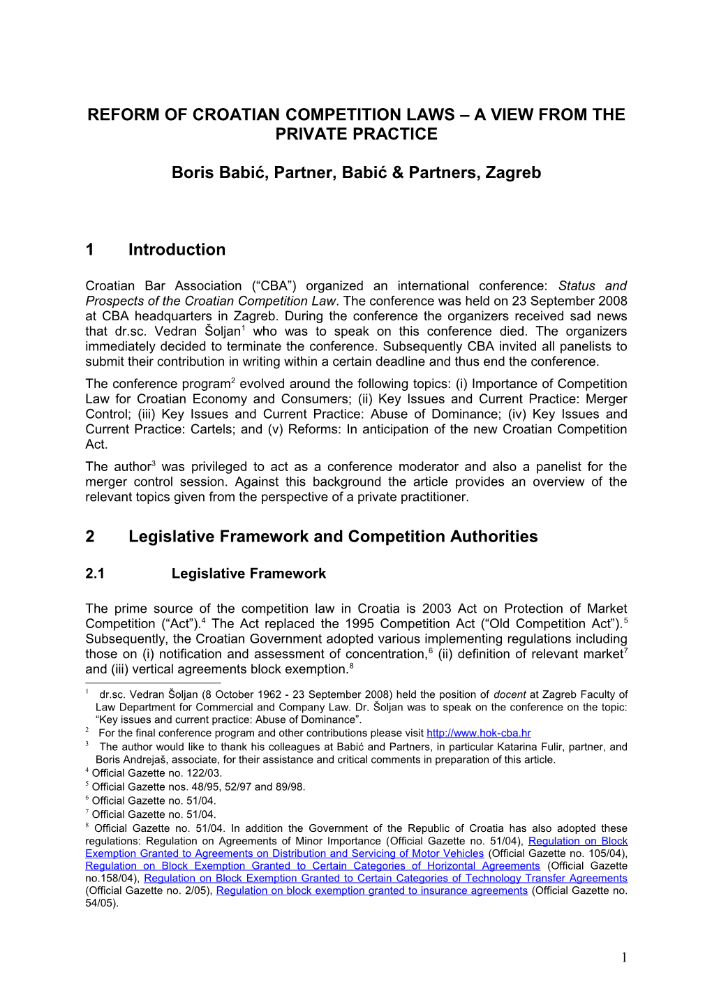 Reform of Croatian Competition Laws Article-DRAFT2 (100002-2)