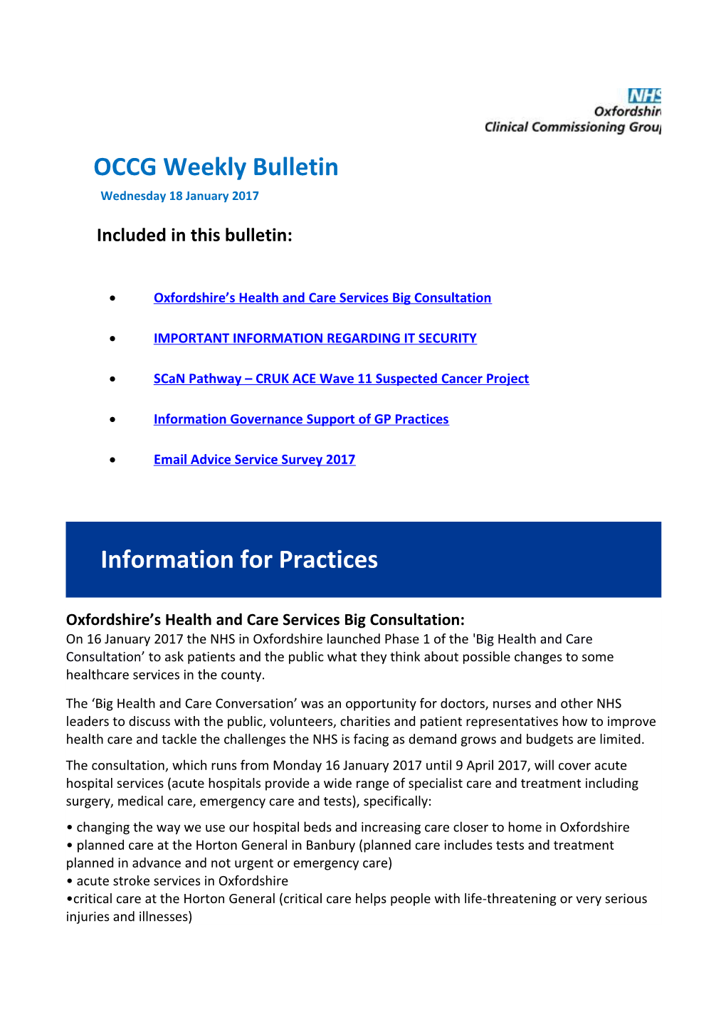 Oxfordshire S Healthand Care Services Big Consultation