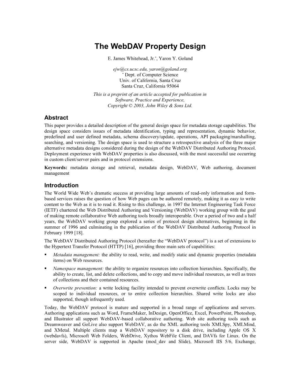 The Webdav Property Design