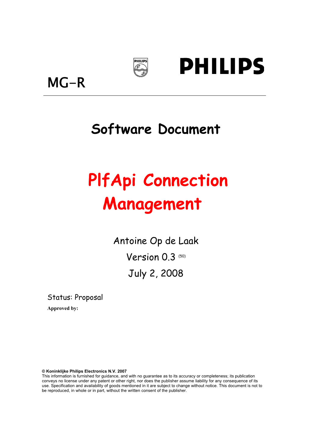 Plfapi Connection Management