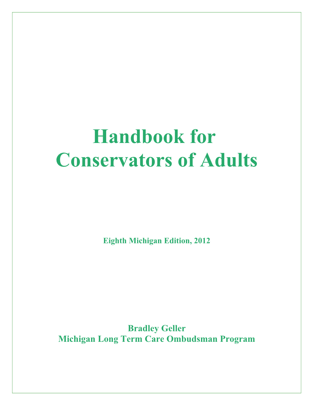 Conservators of Adults