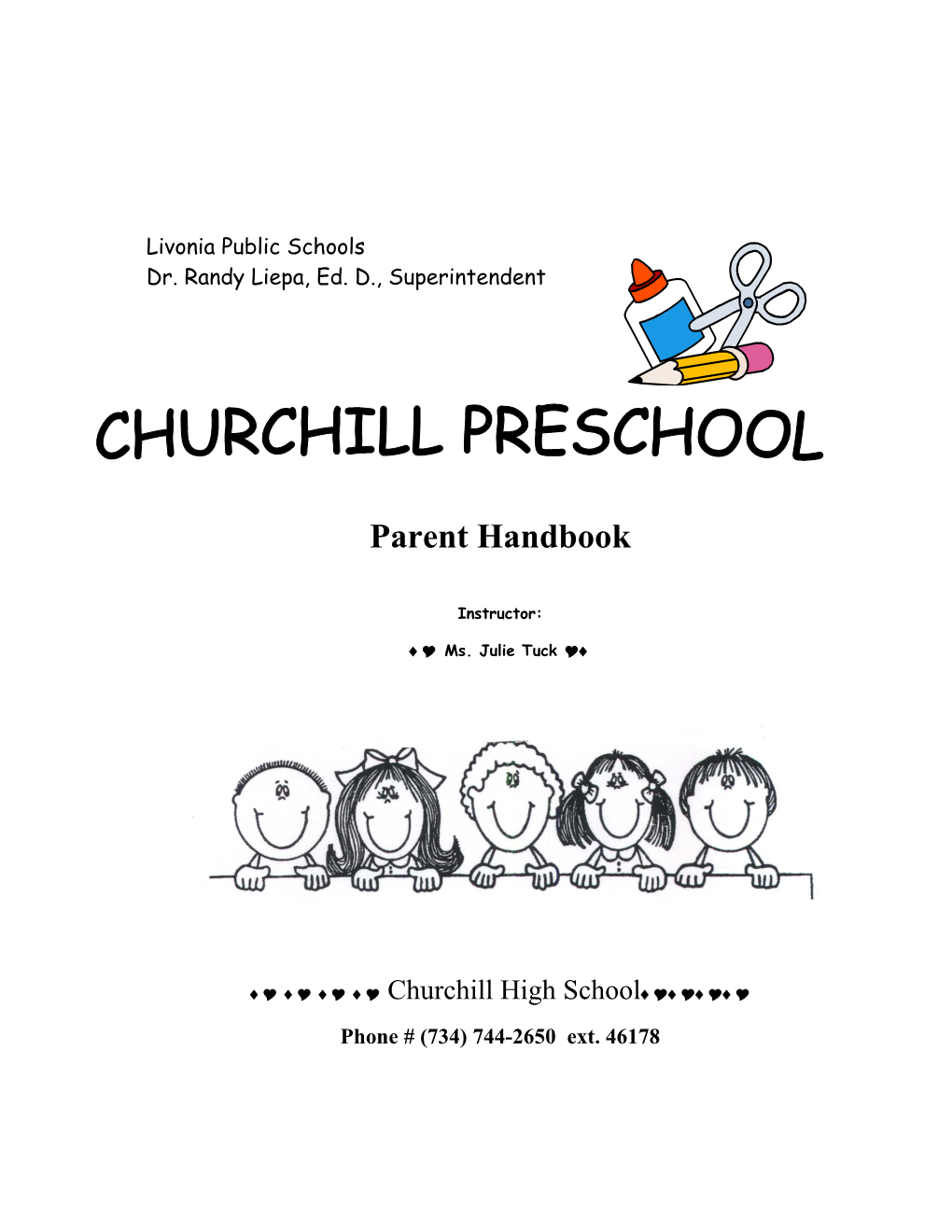 Churchill Preschool Parent Handbook 1