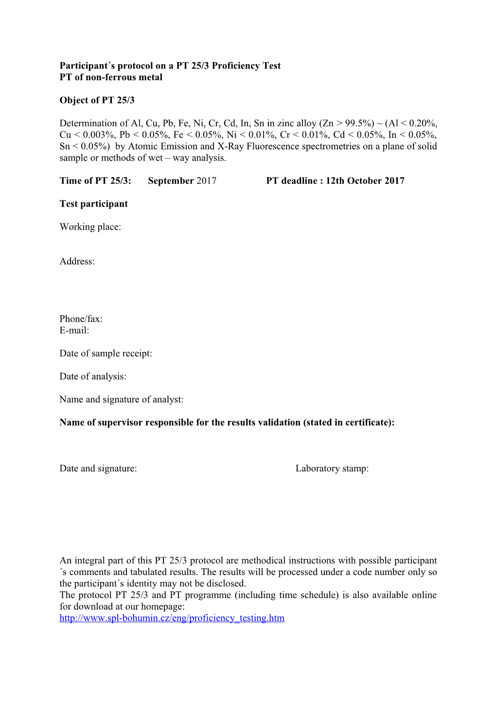 Participant S Protocol on a PT 18/3 Proficiency Test