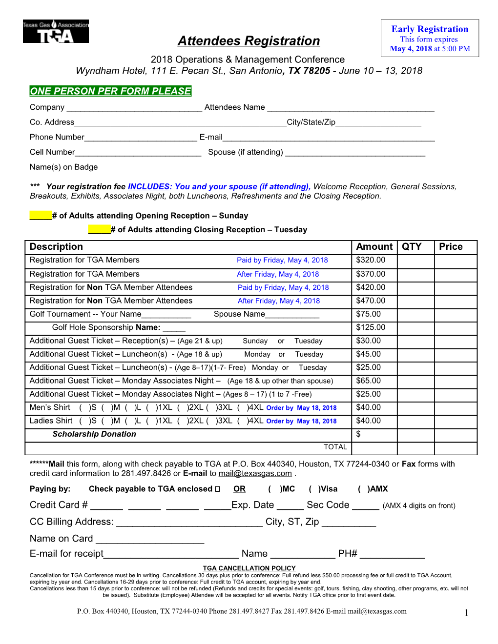 Attendees Registration