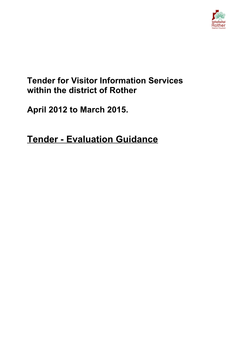Tender for Visitor Information Services