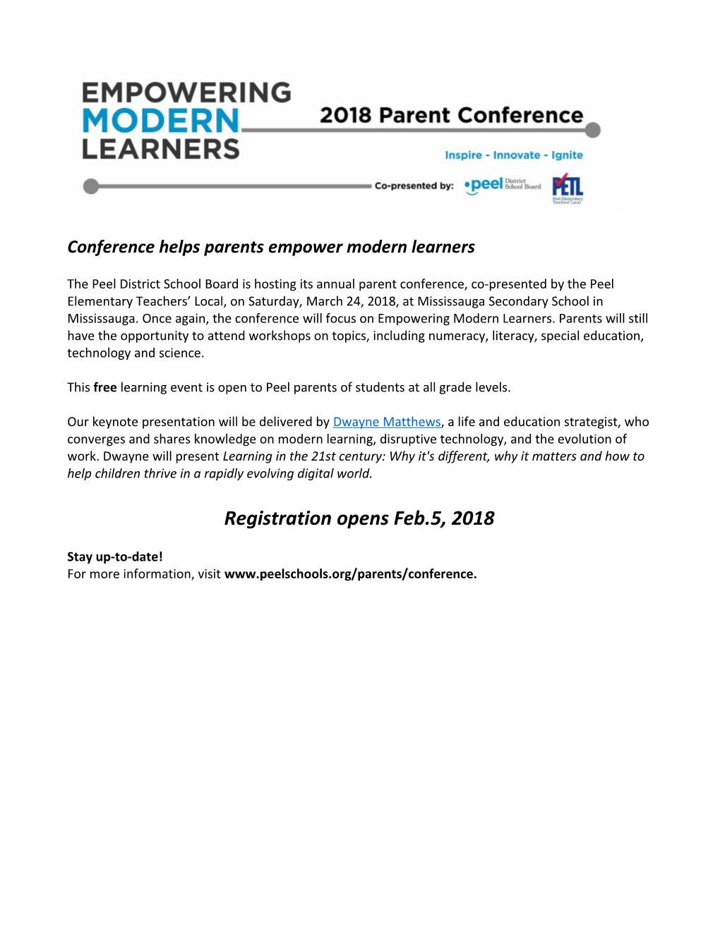 Conference Helps Parents Empower Modern Learners