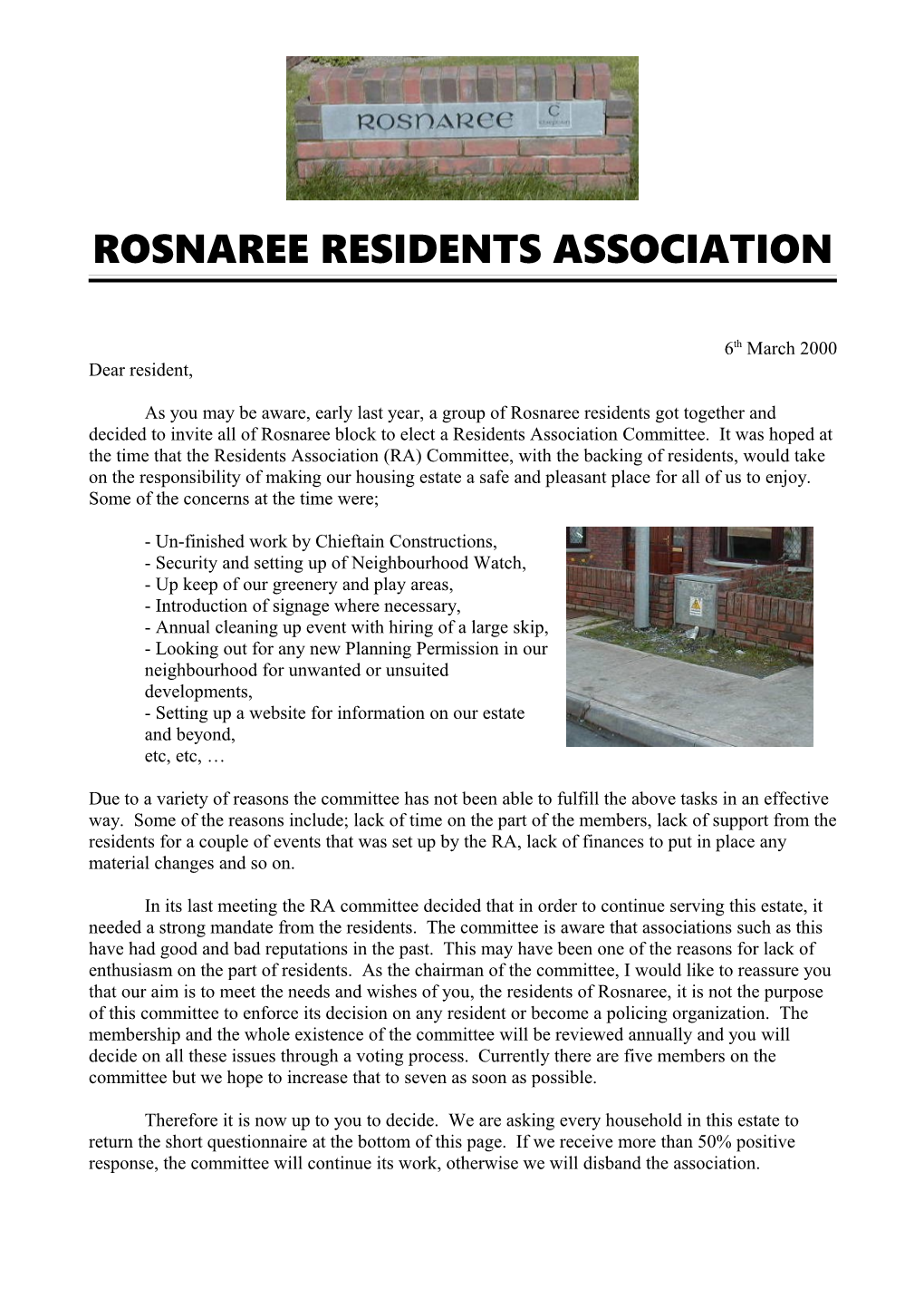 Rosnaree Residents Association