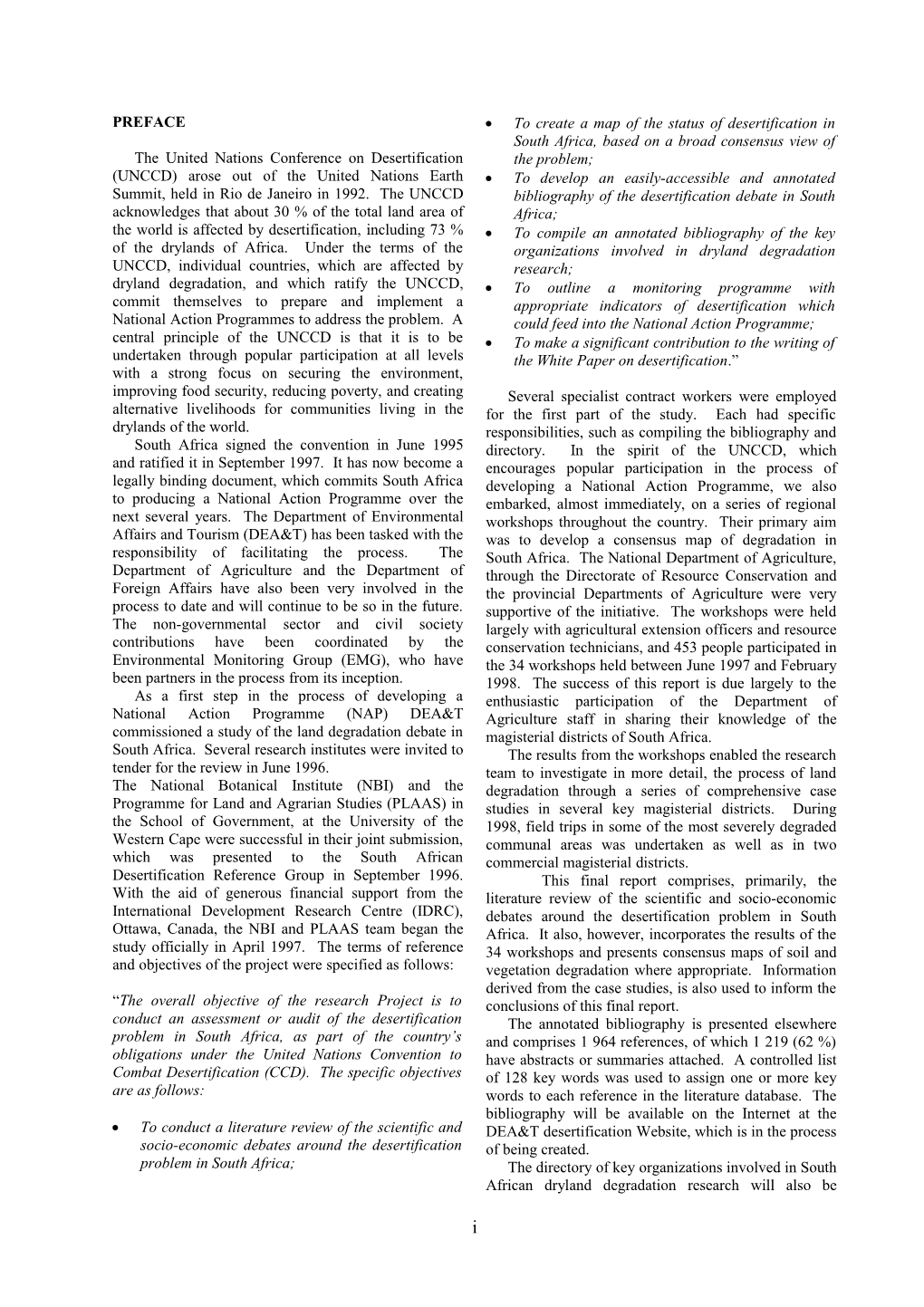 Land Degradation in South Africa