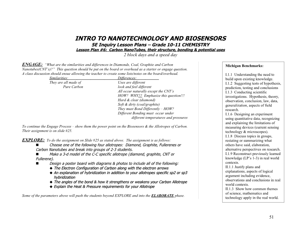 Intro to Nanotechnology and Biosensors