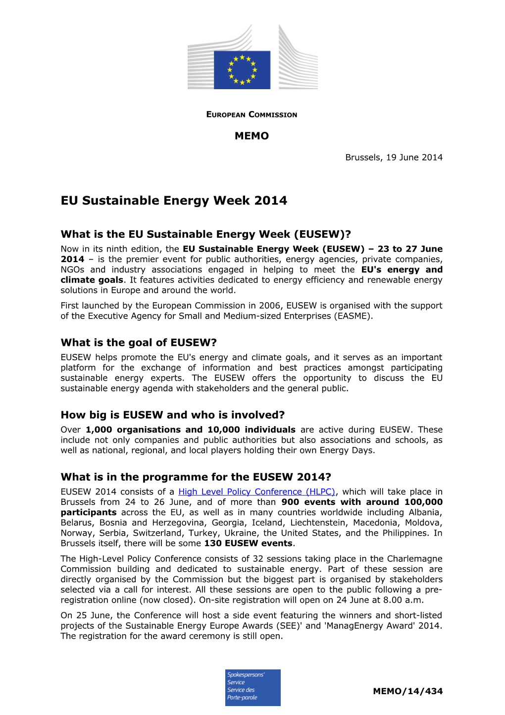 What Is the EU Sustainable Energy Week (EUSEW)?