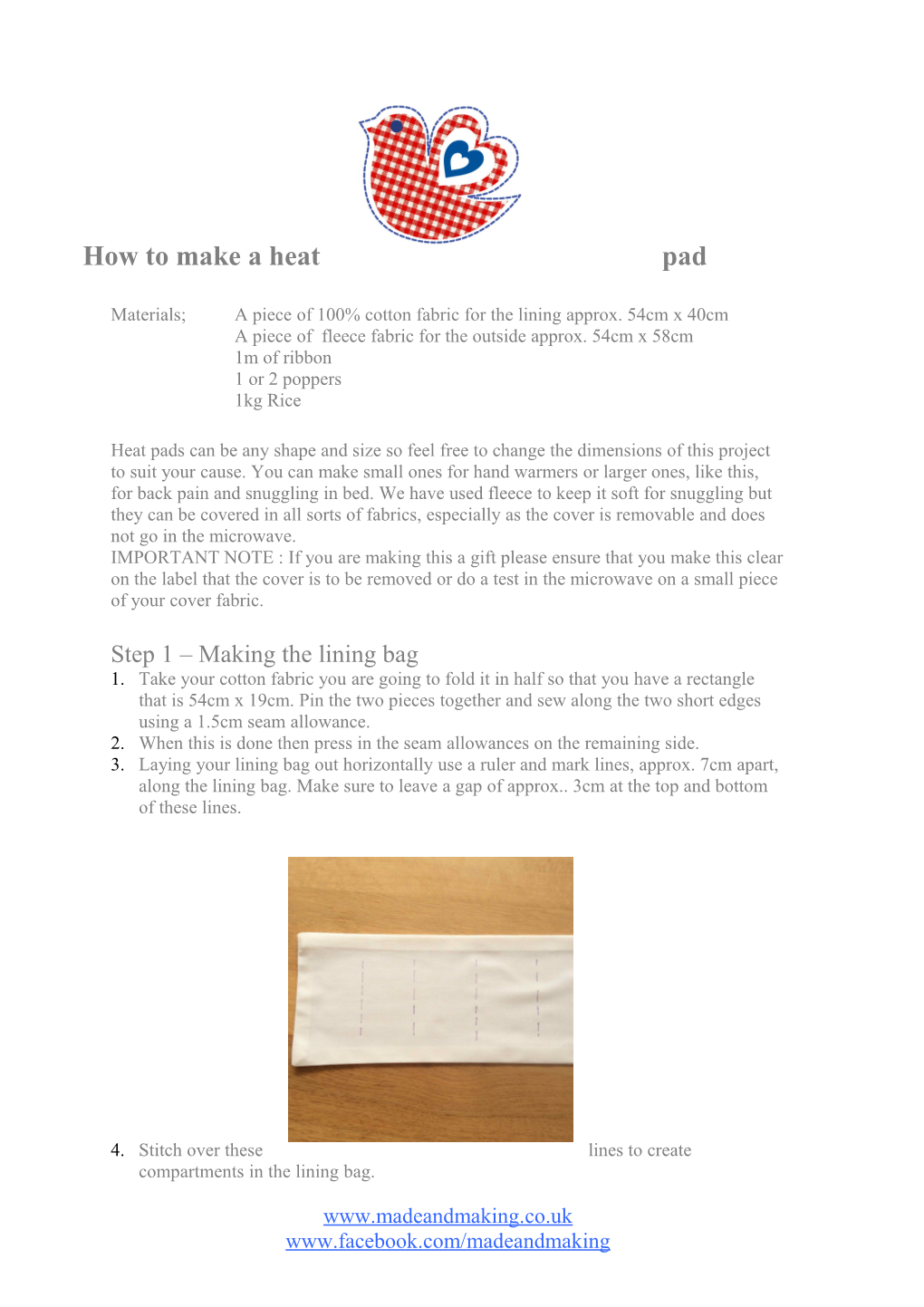 How to Make a Heatpad