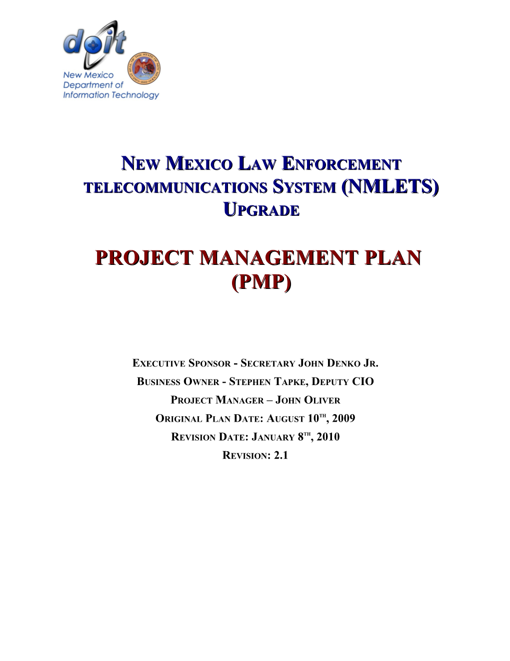 New Mexico Law Enforcement Telecommunications System (NMLETS) Upgrade