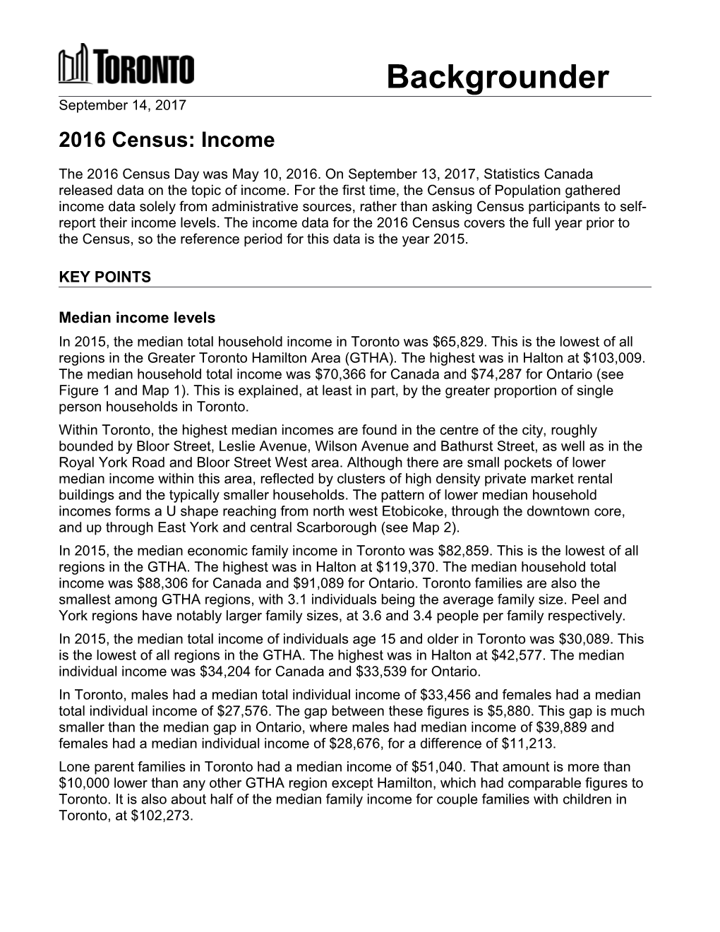 2016 Census: Income