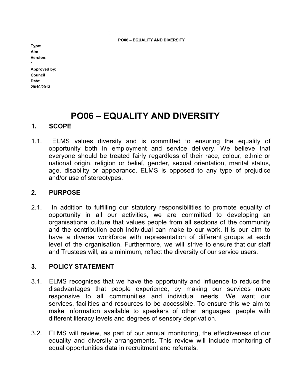 Po06 Equalityand Diversity