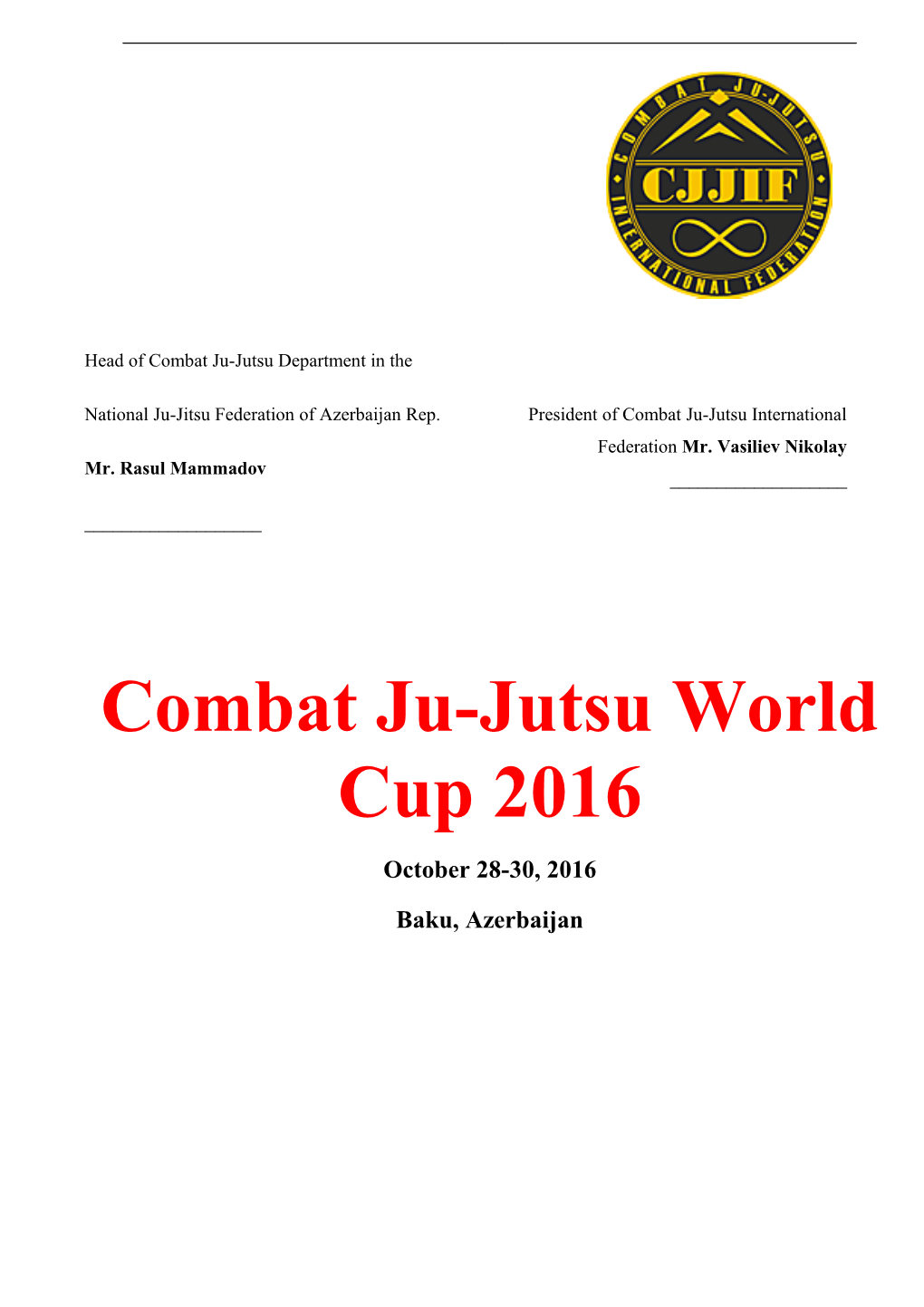 Head of Combat Ju-Jutsu Department in The