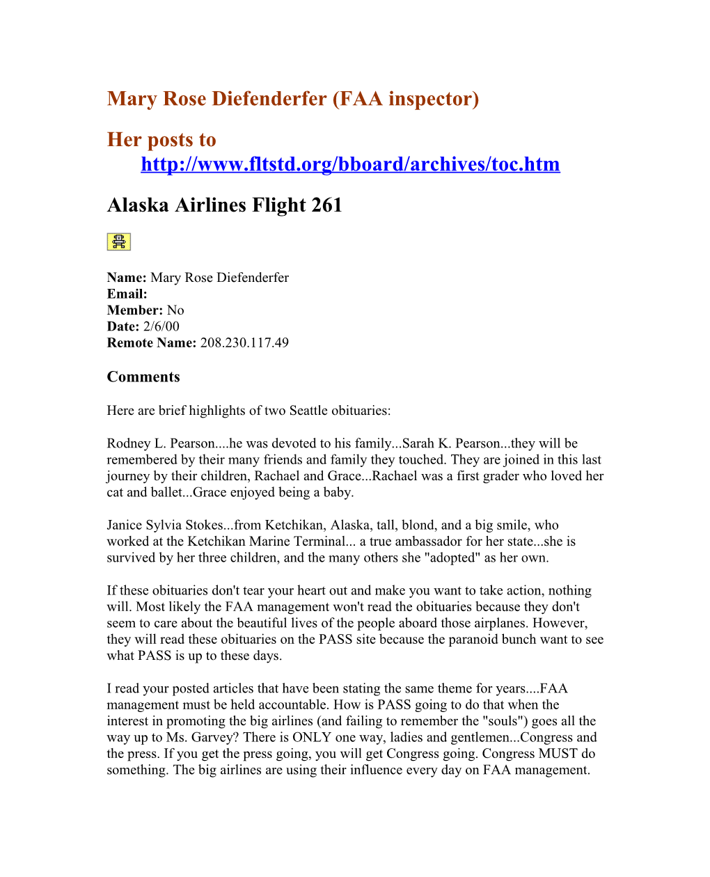 Alaska Airlines Flight 261