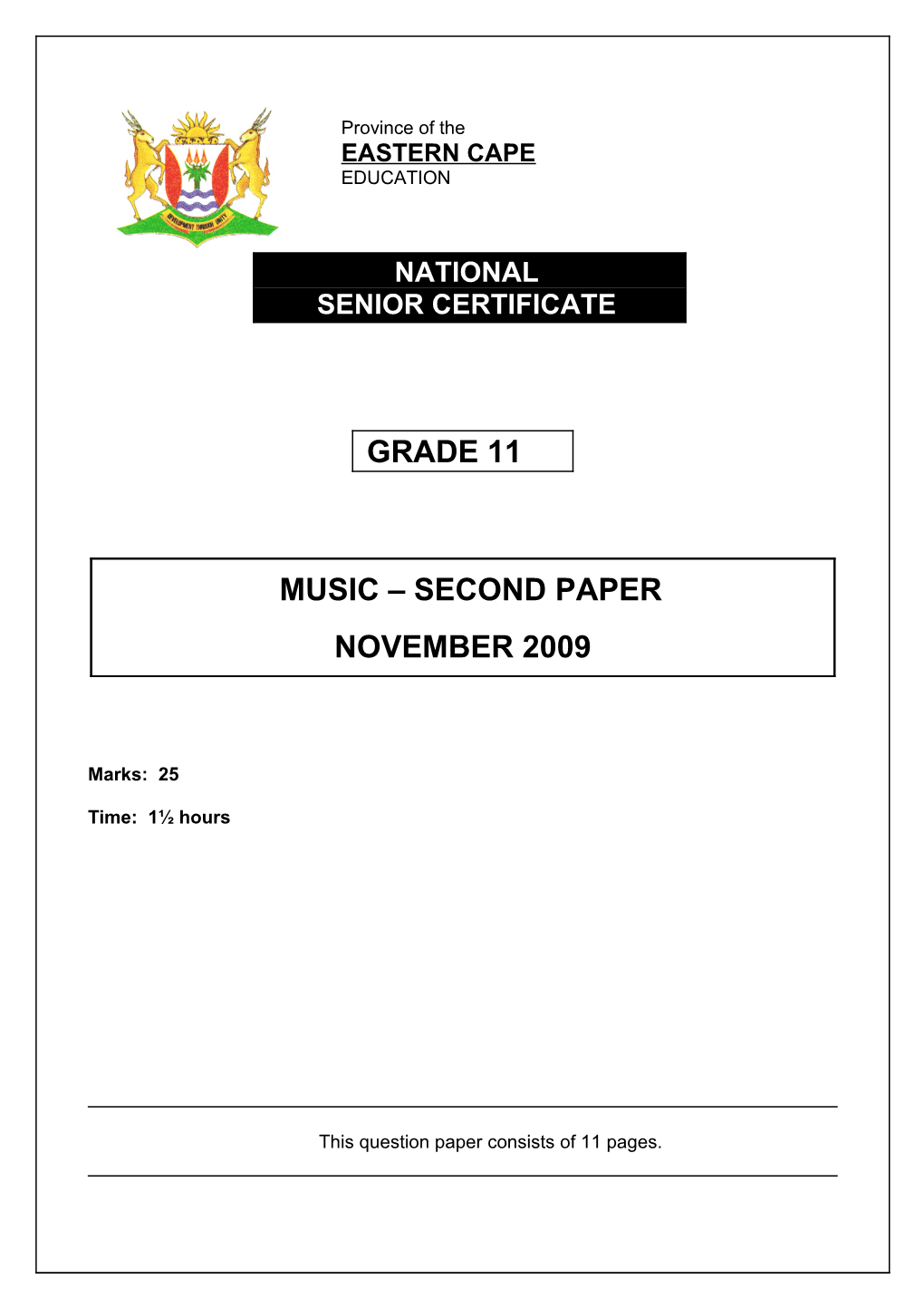 (November 2009)Music Second Paper1