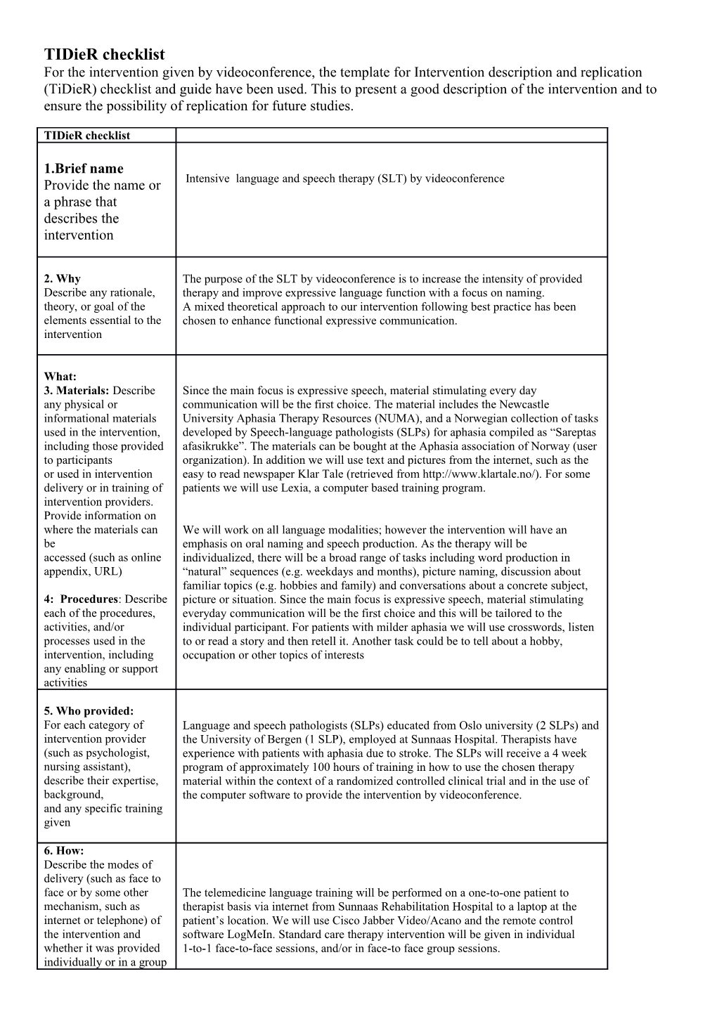 Tidier Checklist