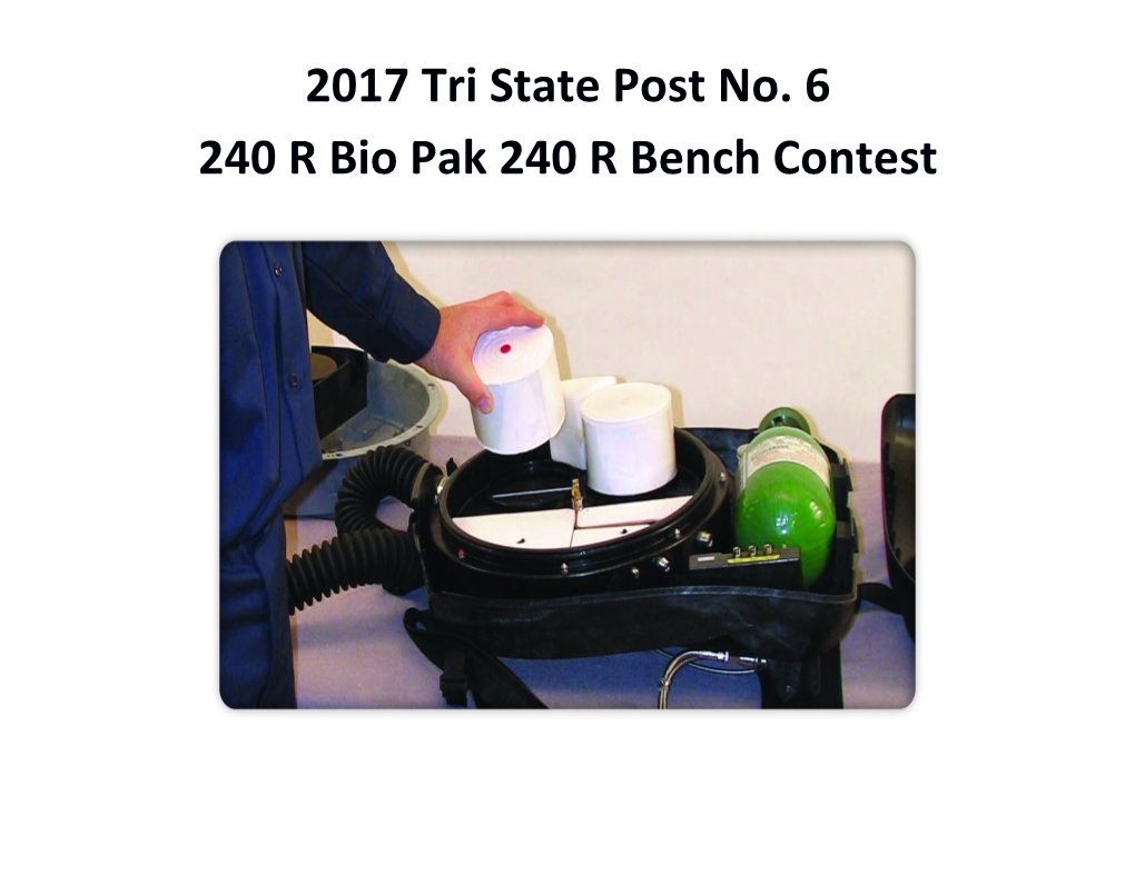 MSHA - Coal Mine Rescue Contest - Bench Problem Designers Resources - Bio-Pac 240-R