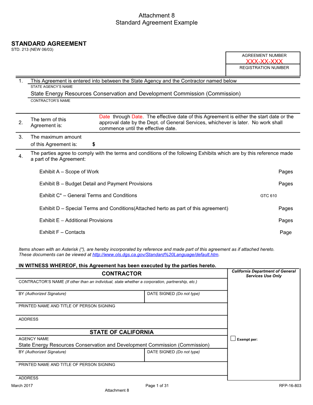 Scope of Work Described in the RFP