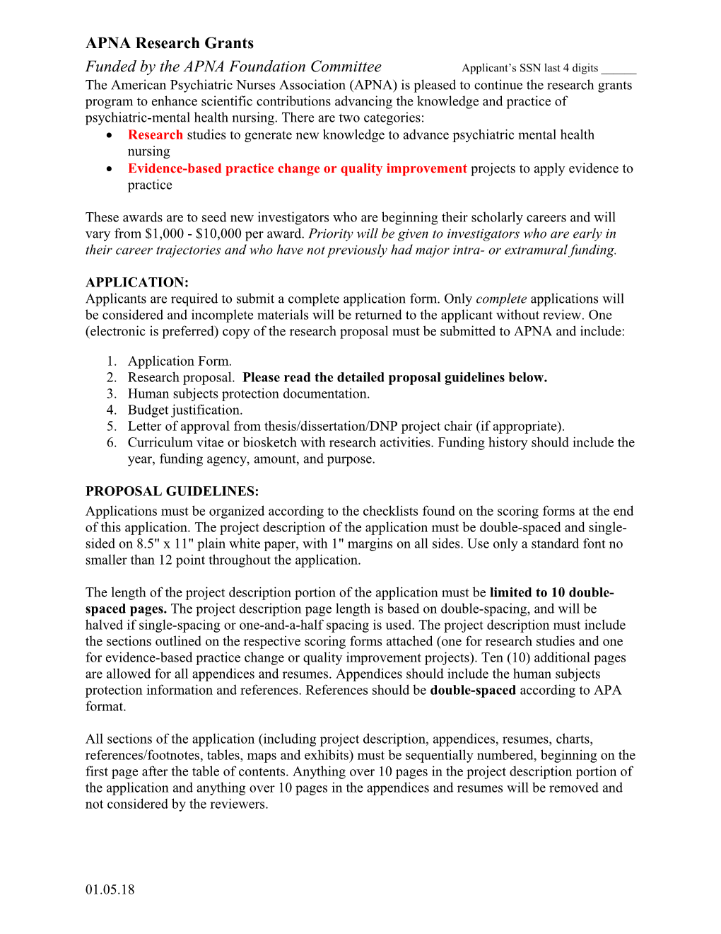 2011 Apnf Research Grant Application