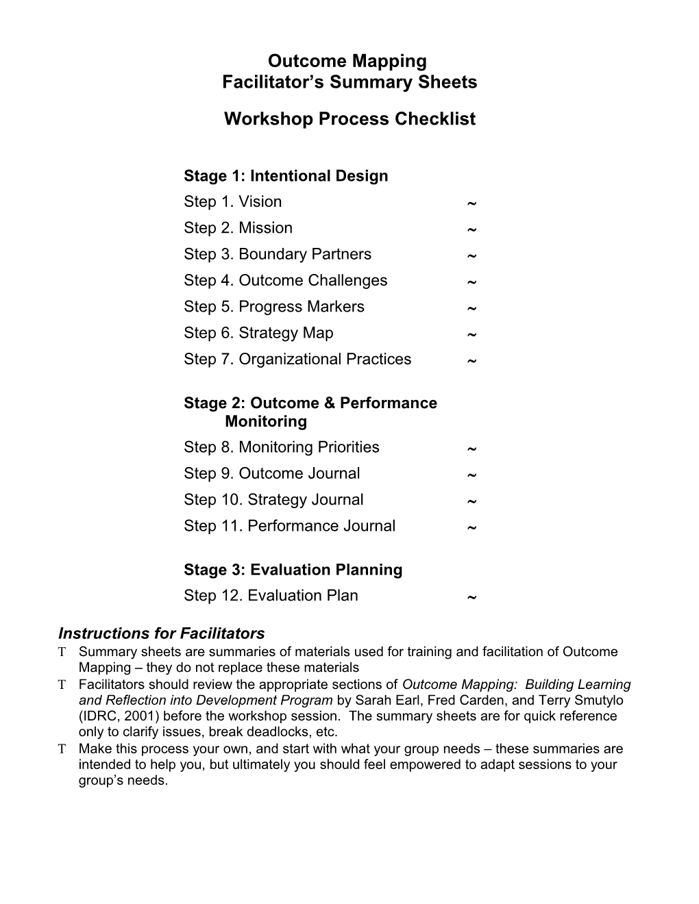 Outcome Mapping