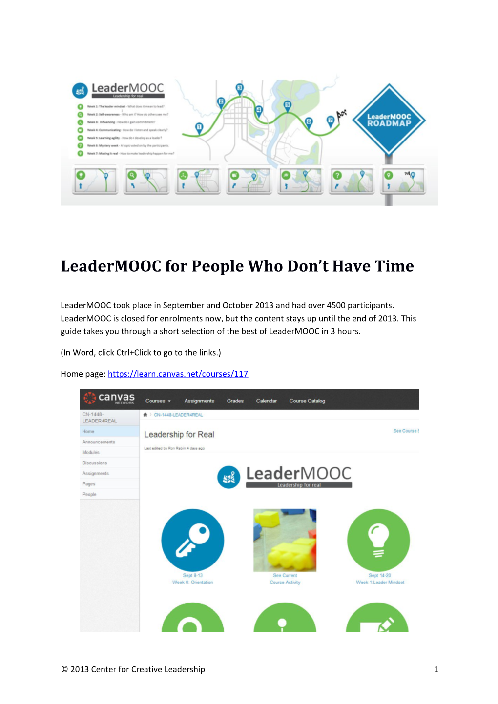 Leadermooc for People Who Don T Have Time