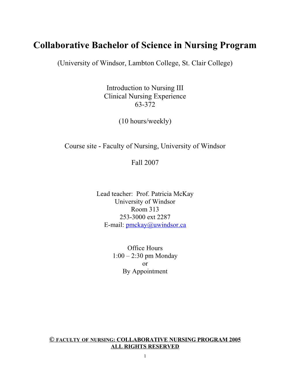 Collaborative Bachelor of Science in Nursing Program