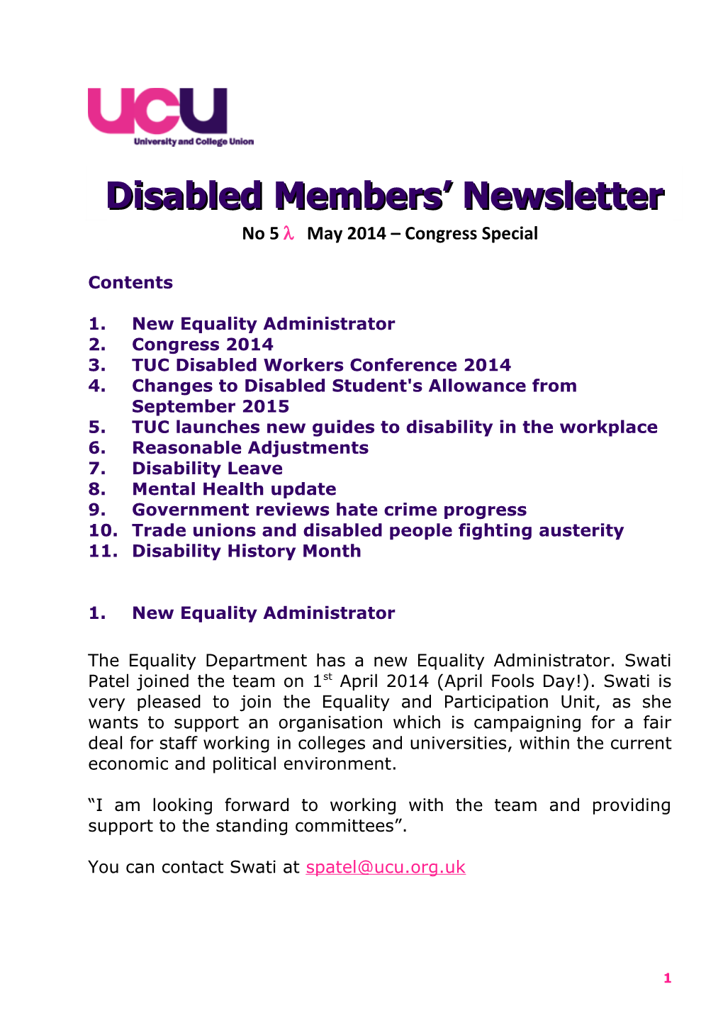 3.TUC Disabled Workers Conference 2014