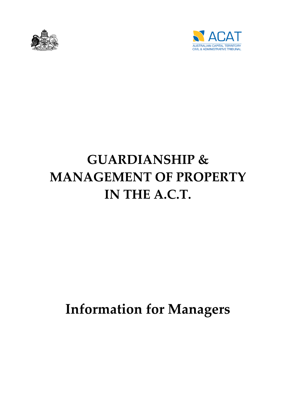 Guardianship & Management of Property in the A.C.T