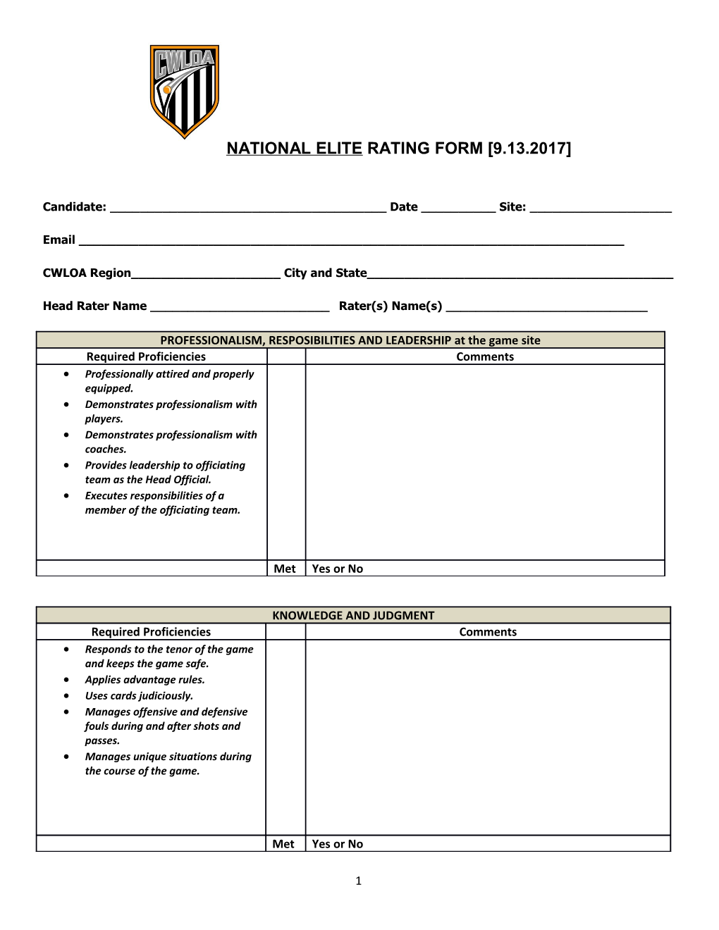 National Elite Rating Form 9.13.2017