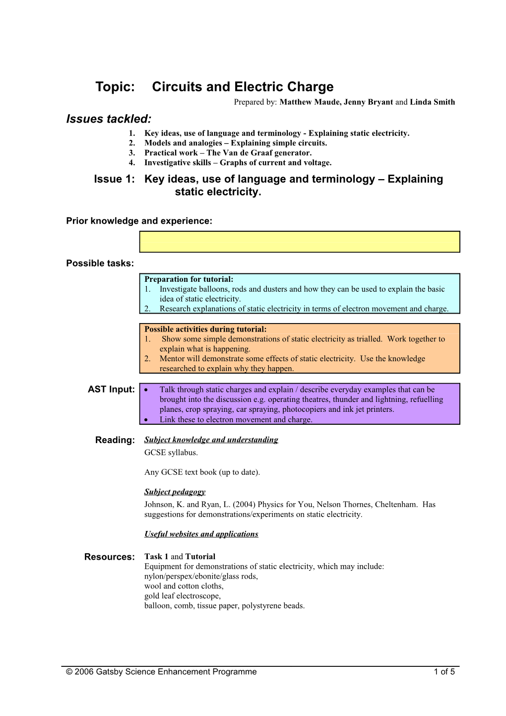 Circuits and Electric Charge