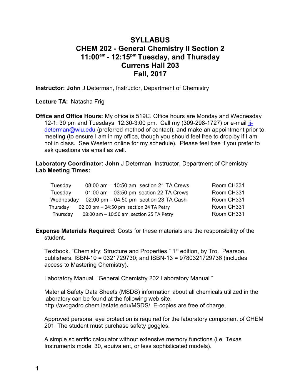 CHEM 202 - General Chemistry II Section 2