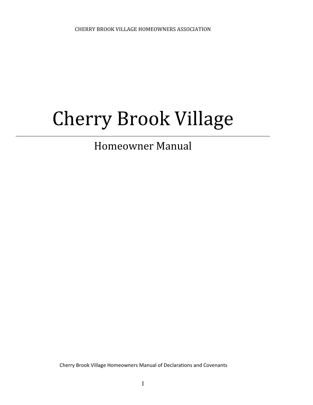 Cherry Brook Village