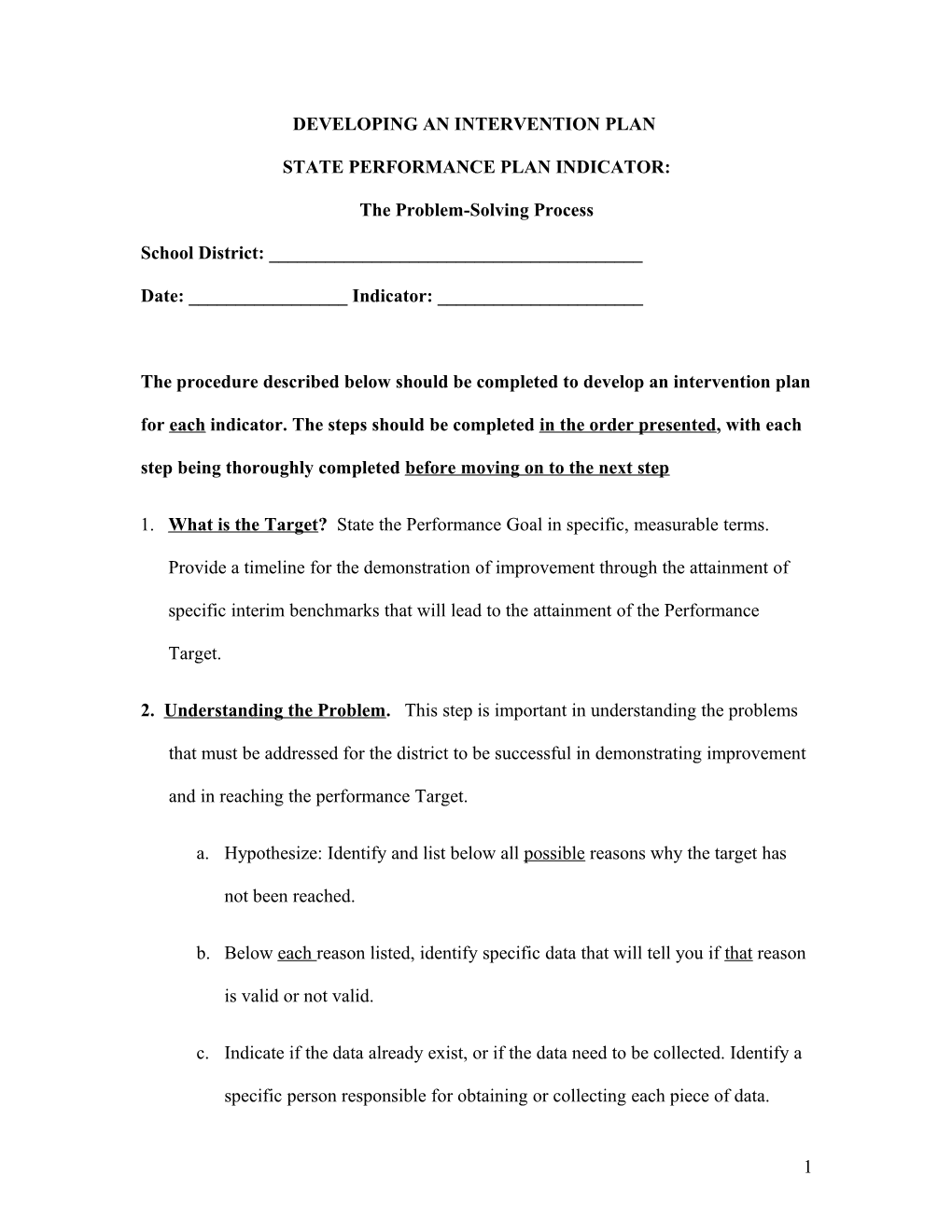 Model for Addressing System-Level Issues Through Systematic and Structured Planning And