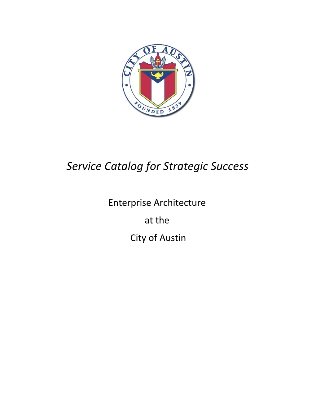 Service Catalog for Strategic Success