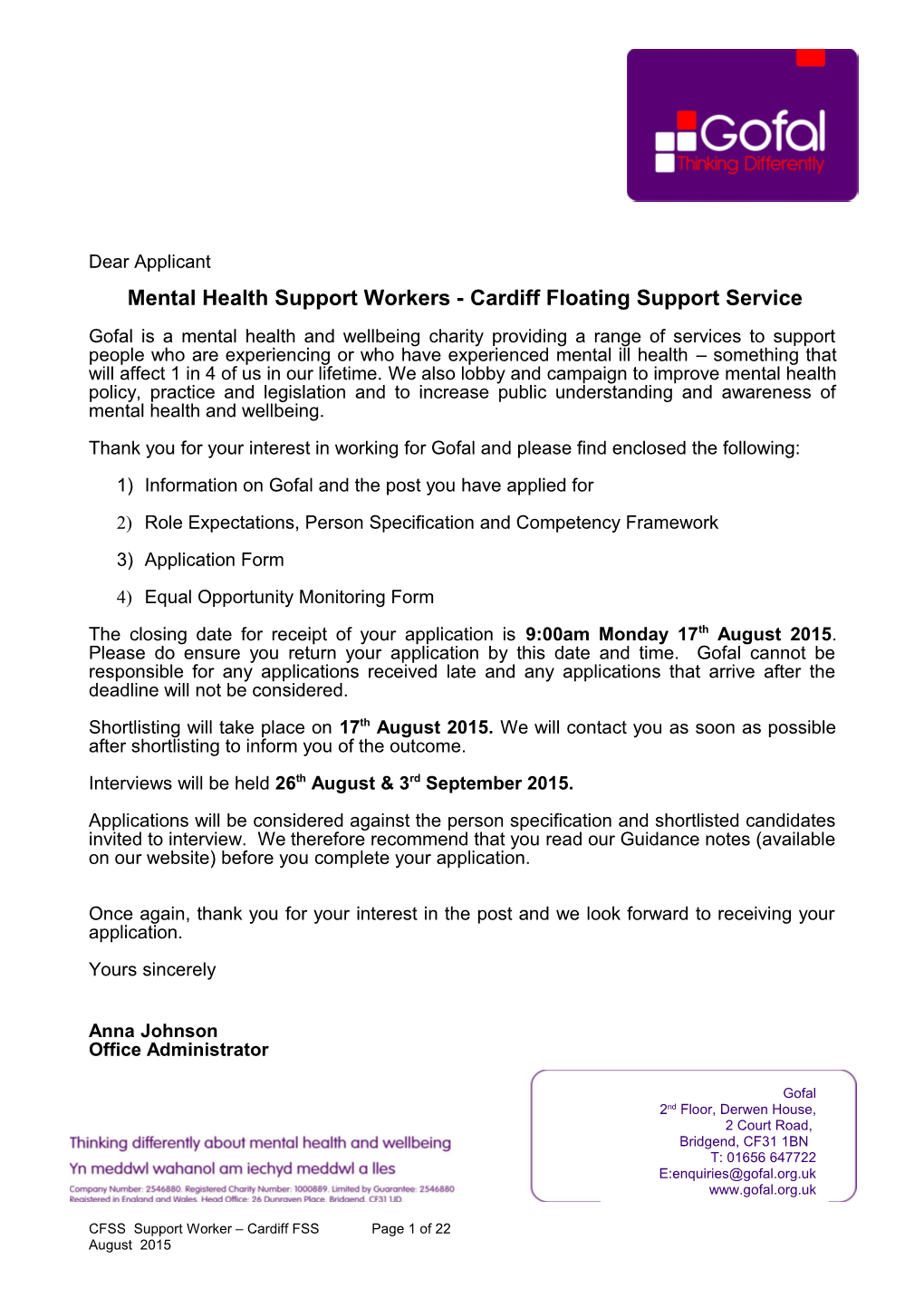 Mental Health Support Workers - Cardifffloating Support Service