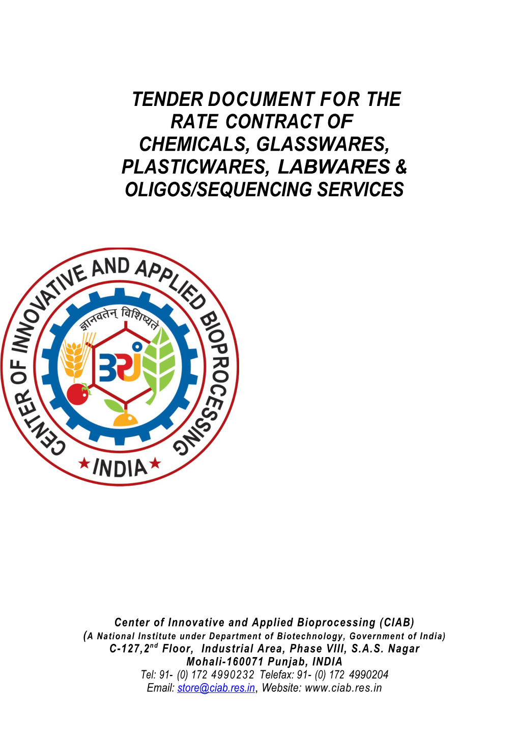 Chemicals,Glasswares, Plasticwares,Labwares& Oligos/Sequencing Services