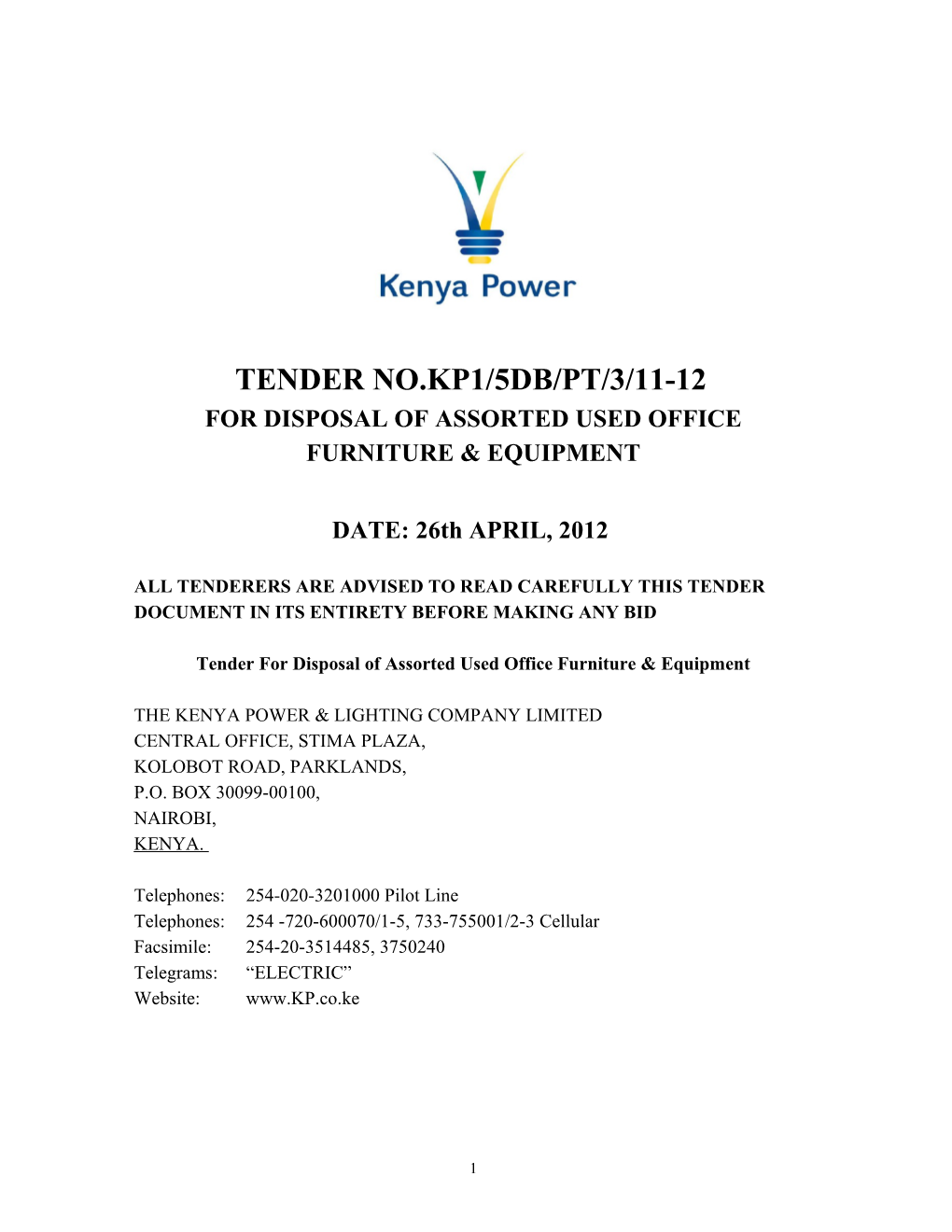 For Disposal of Assorted Used Office Furniture & Equipment