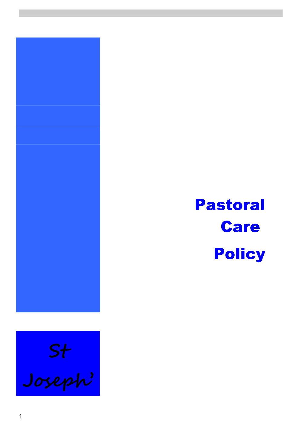 Pastoral Care Is an Individual and Community Response to Jesus Call To