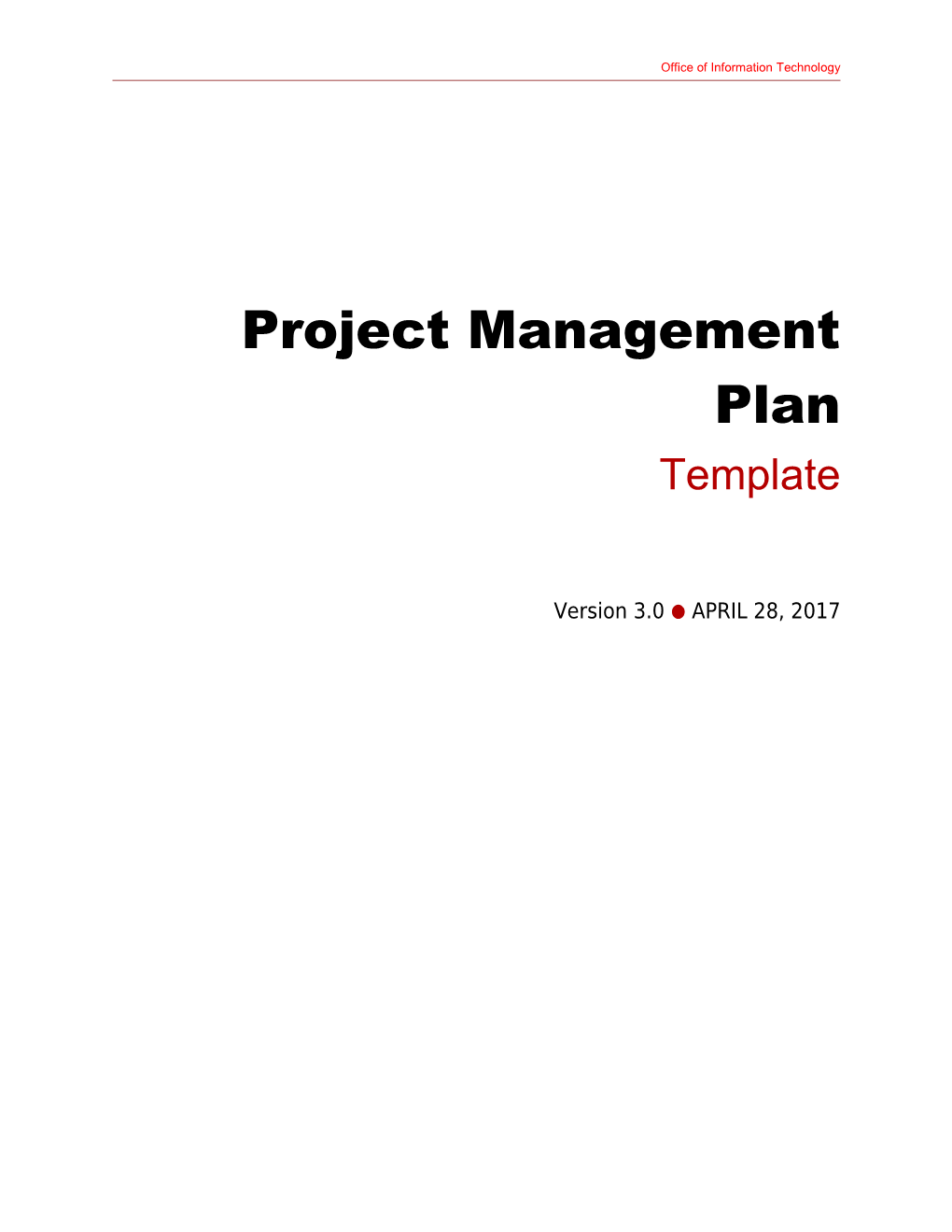 PMO Project Management Plan