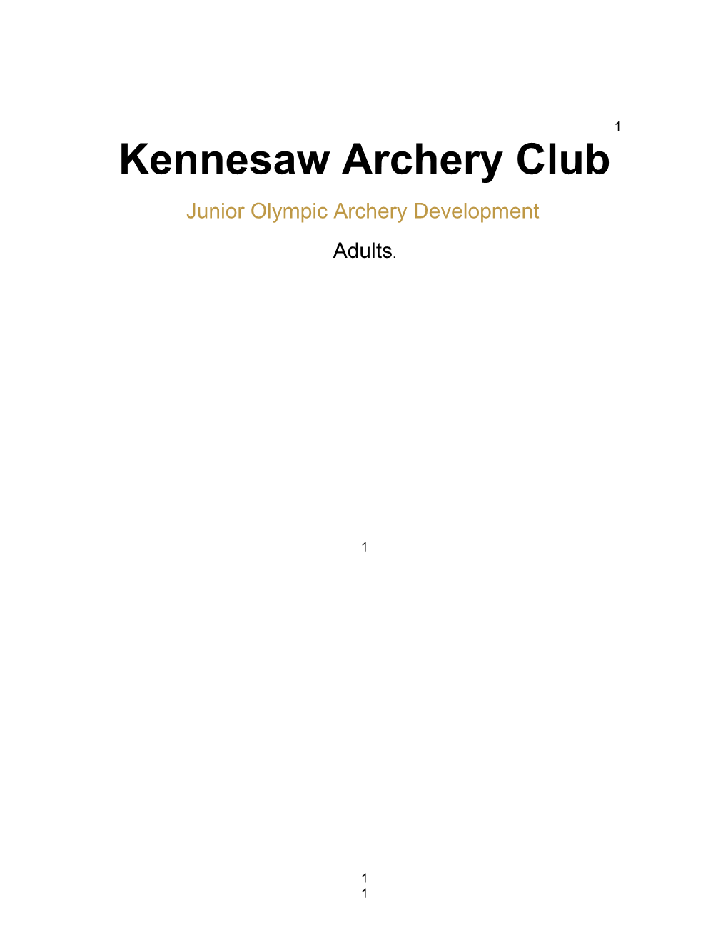 Kennesaw Archery Club